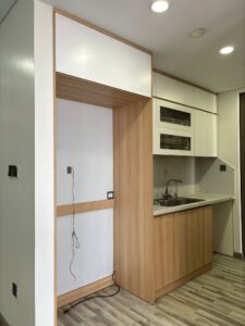 Tủ bếp làm từ gỗ công nghiệp